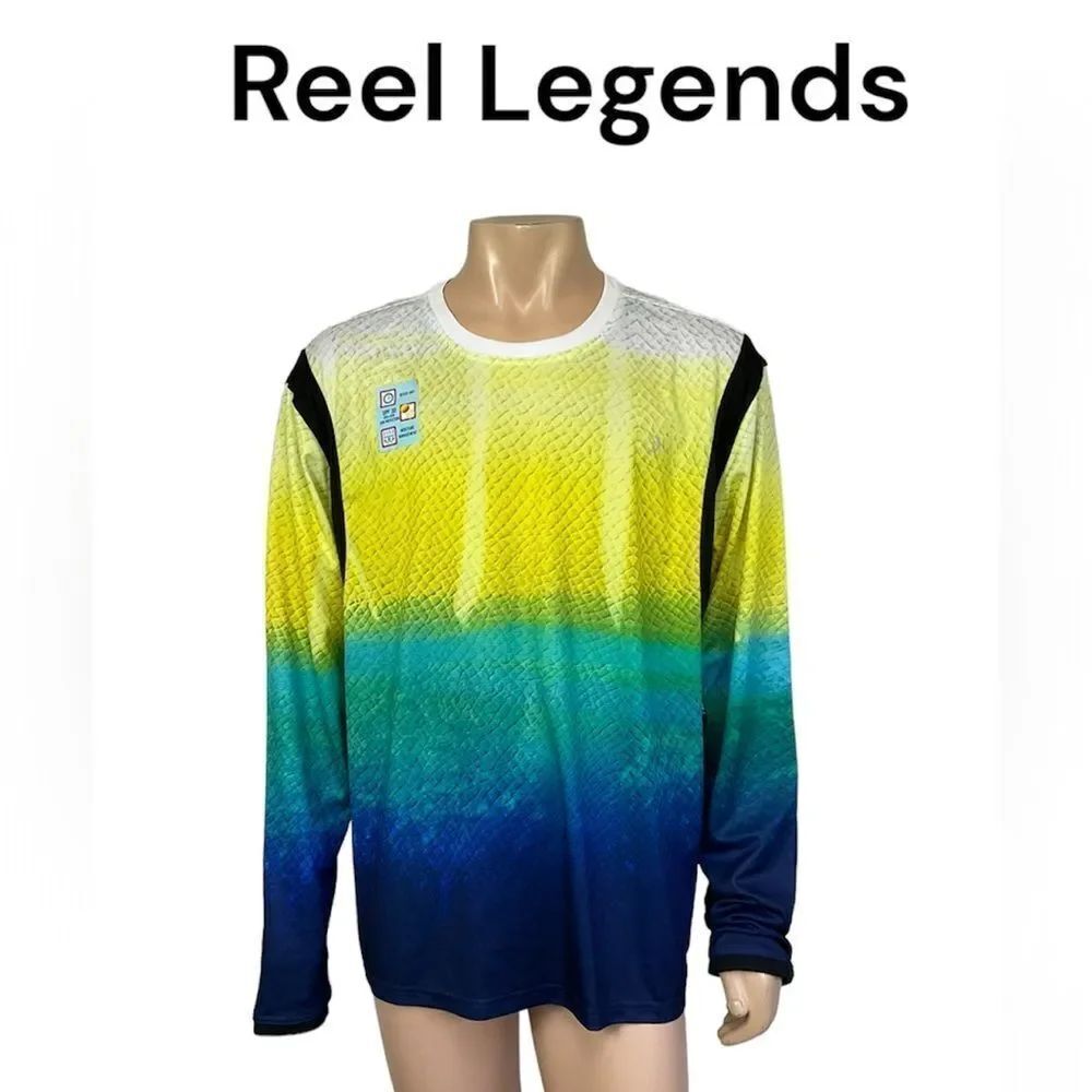 NEW Reel Legends Freeline Crew fishing boating long sleeves pullover shirt XL